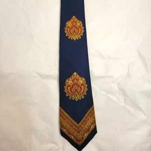 Vintage John Rodd - Paris Silk Crest Patterned Tie